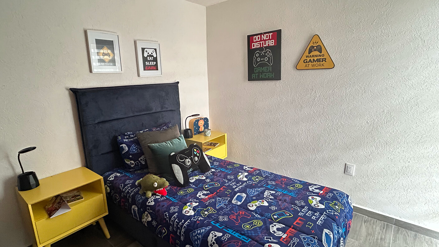 habitacion recamara infantil de casa modelo sauce en desarrollo paseos del bosque en el estado de Aguascalientes Mexico del desarrollador inmobiliario frindsa