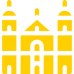 icono amarillo de iglesia arquitectura