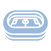 icono azul de estadio olimpico de futbol