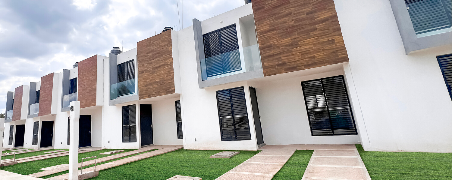 Portada de desarrollo inmobiliario paseo del bosque en el estado de aguascalientes mexico casas