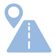 icono azul de vialidades principales en aguascalientes frindsa