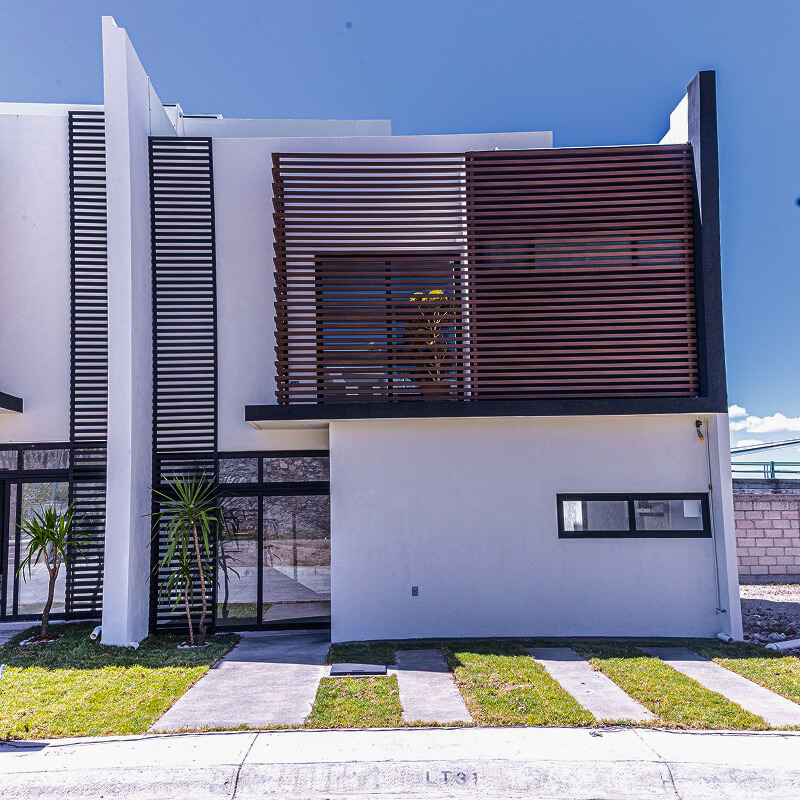 fachada casa por fuera de modelo reforma 1 I de desarrollo inmobiliario residencial reforma en el estado de hidalgo pachuca mexico por frindsa desarrollador inmobiliario